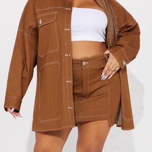 Super Babe Denim Skirt Set